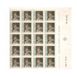 1969 FOLHA COM 35 SELOS C-659 NATAL  NOVA. COM ALGUMAS PERFURAÇÕES NAS ABAS 1867